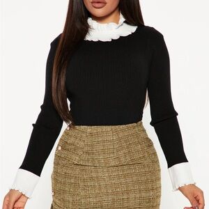 Accent Frill Neck Sweater
